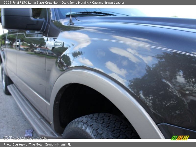 Dark Stone Metallic / Castano Brown Leather 2005 Ford F150 Lariat SuperCrew 4x4