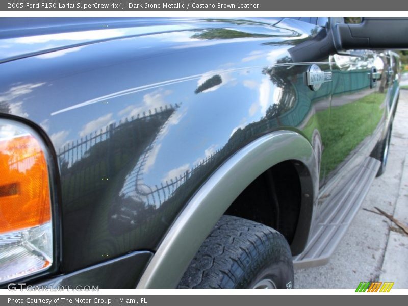 Dark Stone Metallic / Castano Brown Leather 2005 Ford F150 Lariat SuperCrew 4x4