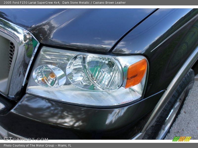 Dark Stone Metallic / Castano Brown Leather 2005 Ford F150 Lariat SuperCrew 4x4