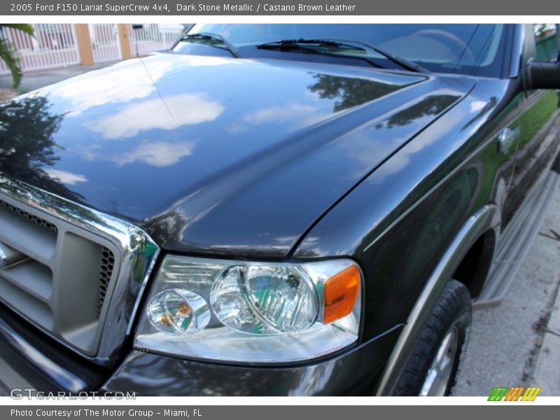 Dark Stone Metallic / Castano Brown Leather 2005 Ford F150 Lariat SuperCrew 4x4