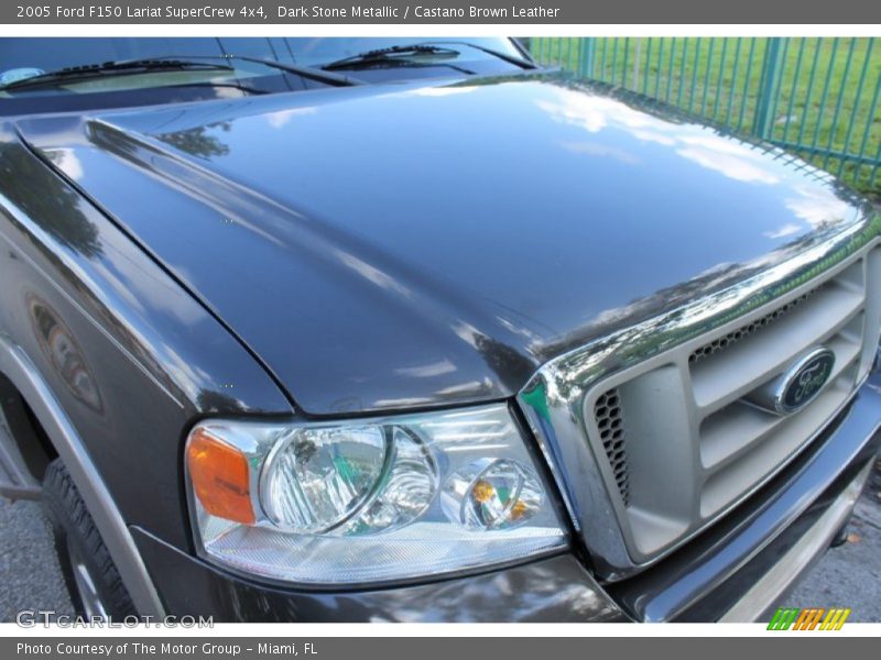 Dark Stone Metallic / Castano Brown Leather 2005 Ford F150 Lariat SuperCrew 4x4