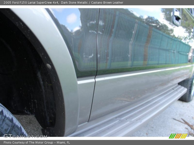 Dark Stone Metallic / Castano Brown Leather 2005 Ford F150 Lariat SuperCrew 4x4