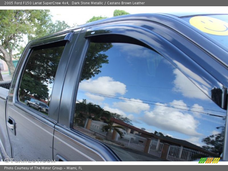 Dark Stone Metallic / Castano Brown Leather 2005 Ford F150 Lariat SuperCrew 4x4