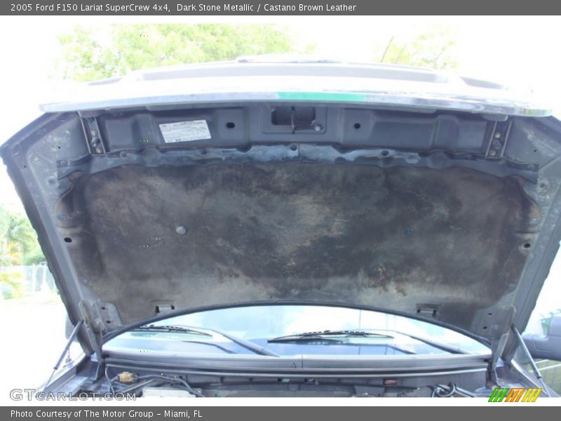 Dark Stone Metallic / Castano Brown Leather 2005 Ford F150 Lariat SuperCrew 4x4