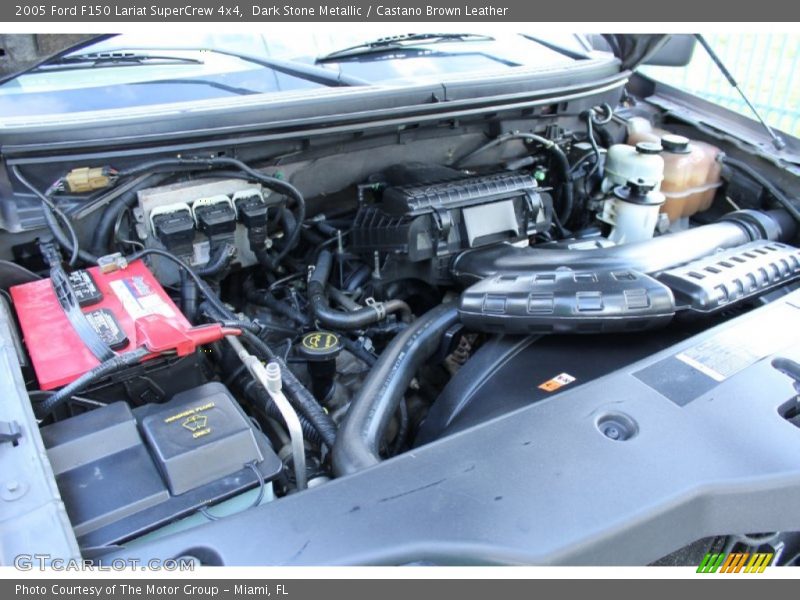 Dark Stone Metallic / Castano Brown Leather 2005 Ford F150 Lariat SuperCrew 4x4
