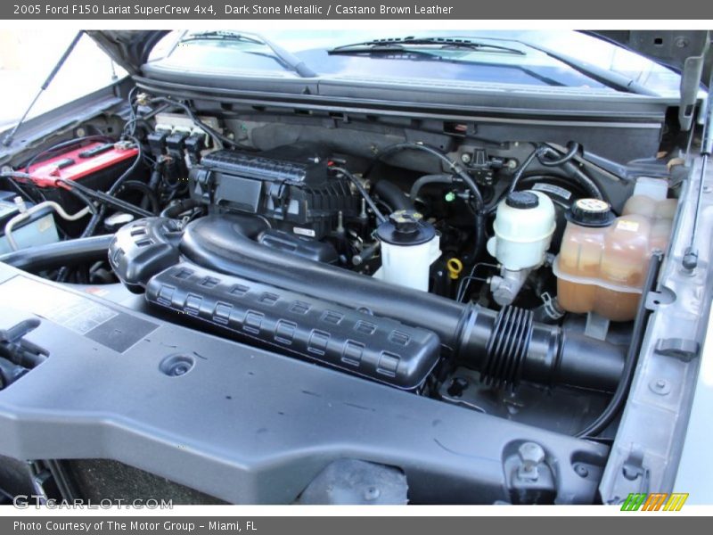 Dark Stone Metallic / Castano Brown Leather 2005 Ford F150 Lariat SuperCrew 4x4