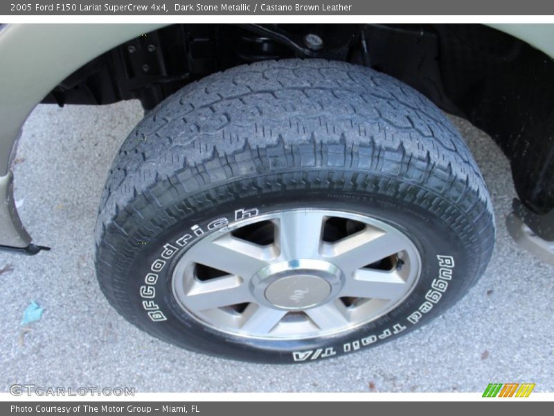Dark Stone Metallic / Castano Brown Leather 2005 Ford F150 Lariat SuperCrew 4x4
