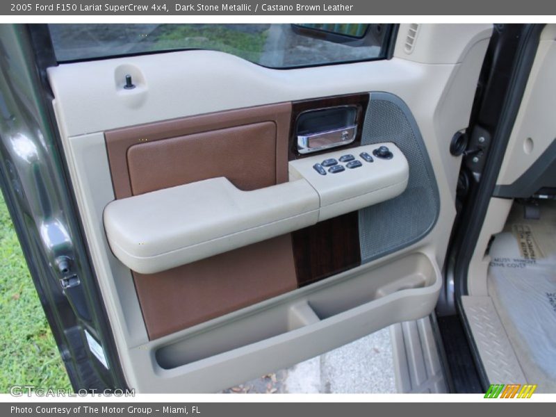 Dark Stone Metallic / Castano Brown Leather 2005 Ford F150 Lariat SuperCrew 4x4