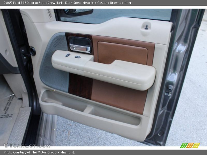 Dark Stone Metallic / Castano Brown Leather 2005 Ford F150 Lariat SuperCrew 4x4