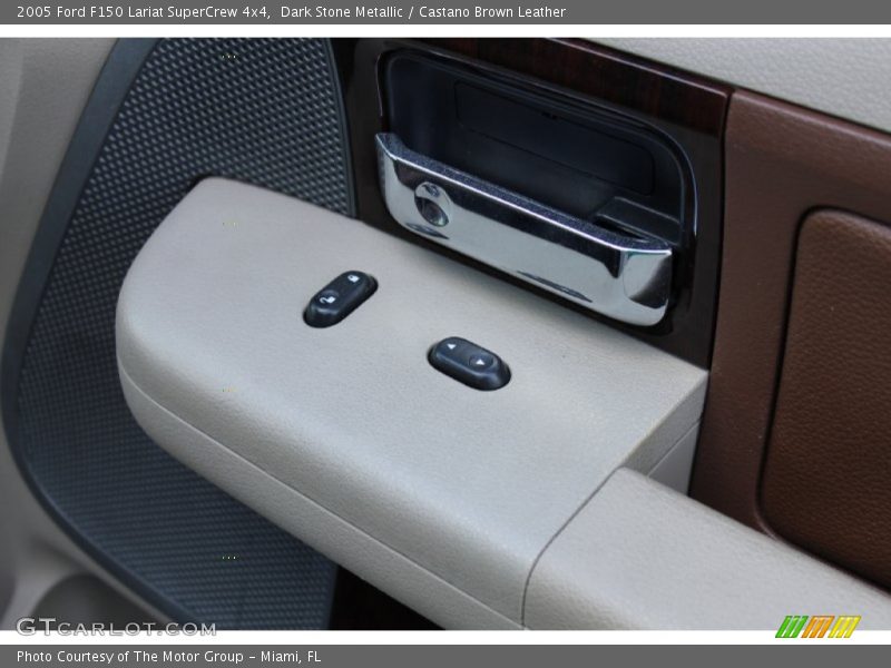 Dark Stone Metallic / Castano Brown Leather 2005 Ford F150 Lariat SuperCrew 4x4