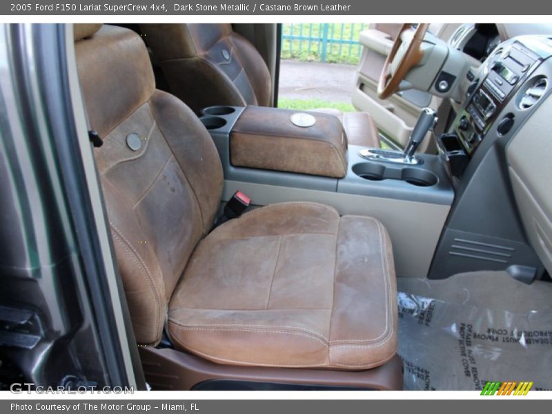 Dark Stone Metallic / Castano Brown Leather 2005 Ford F150 Lariat SuperCrew 4x4