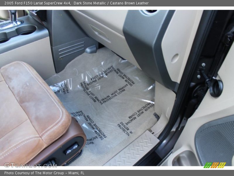 Dark Stone Metallic / Castano Brown Leather 2005 Ford F150 Lariat SuperCrew 4x4