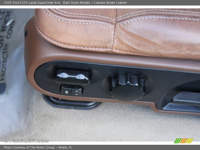 Dark Stone Metallic / Castano Brown Leather 2005 Ford F150 Lariat SuperCrew 4x4