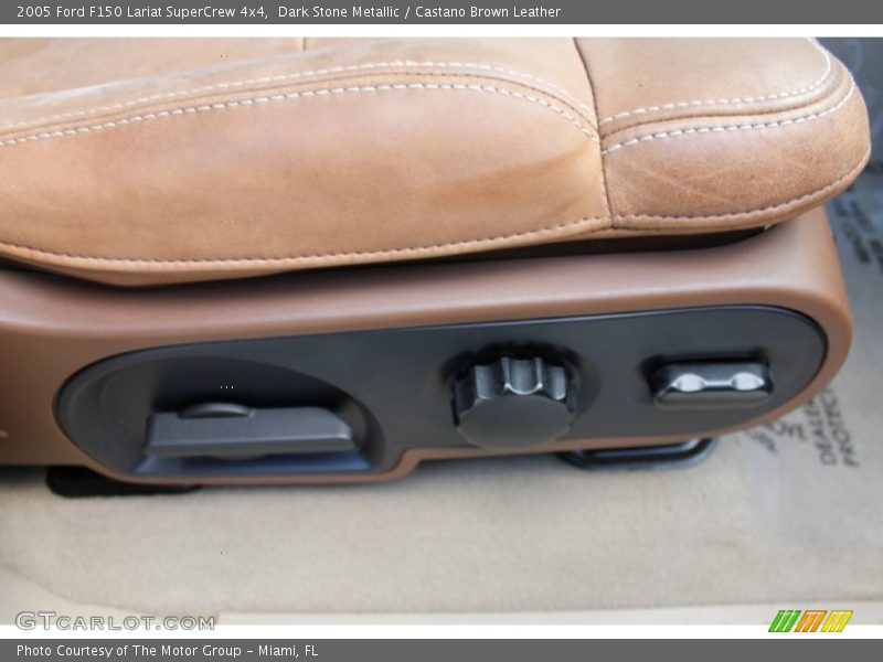 Dark Stone Metallic / Castano Brown Leather 2005 Ford F150 Lariat SuperCrew 4x4