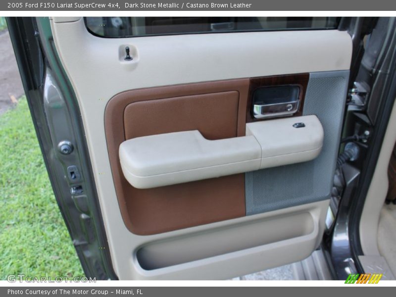 Dark Stone Metallic / Castano Brown Leather 2005 Ford F150 Lariat SuperCrew 4x4