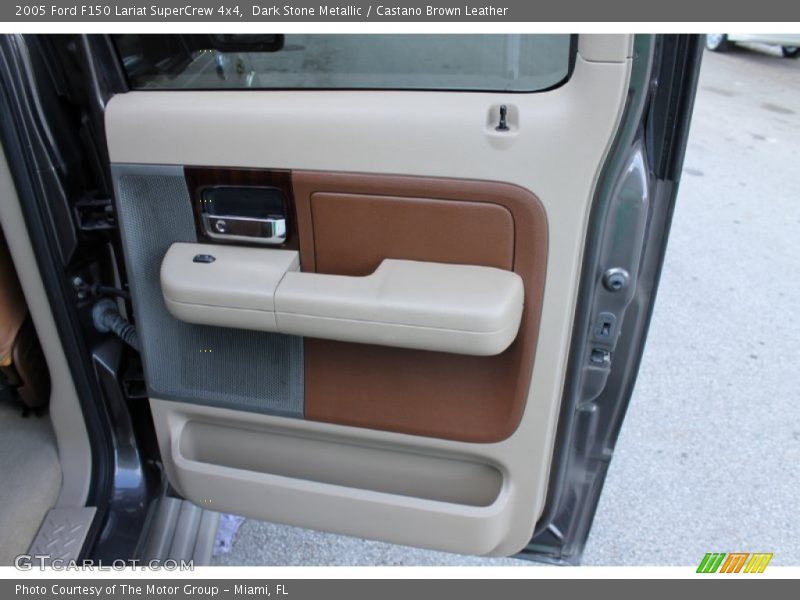 Dark Stone Metallic / Castano Brown Leather 2005 Ford F150 Lariat SuperCrew 4x4