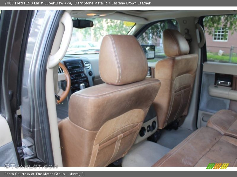 Dark Stone Metallic / Castano Brown Leather 2005 Ford F150 Lariat SuperCrew 4x4