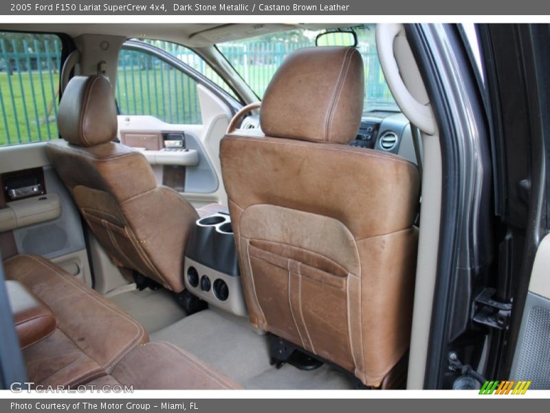 Dark Stone Metallic / Castano Brown Leather 2005 Ford F150 Lariat SuperCrew 4x4