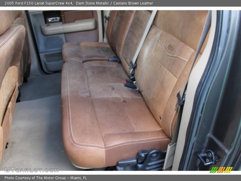 Dark Stone Metallic / Castano Brown Leather 2005 Ford F150 Lariat SuperCrew 4x4