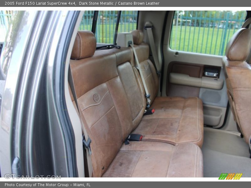 Dark Stone Metallic / Castano Brown Leather 2005 Ford F150 Lariat SuperCrew 4x4