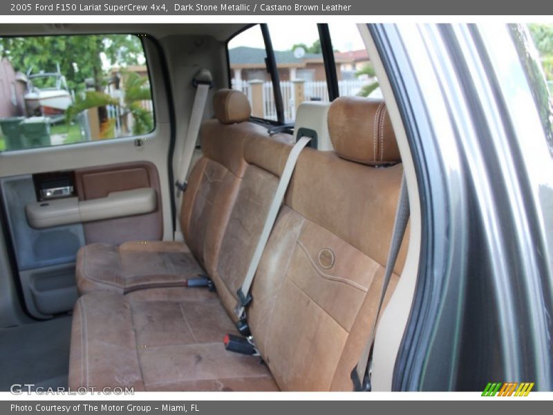 Dark Stone Metallic / Castano Brown Leather 2005 Ford F150 Lariat SuperCrew 4x4