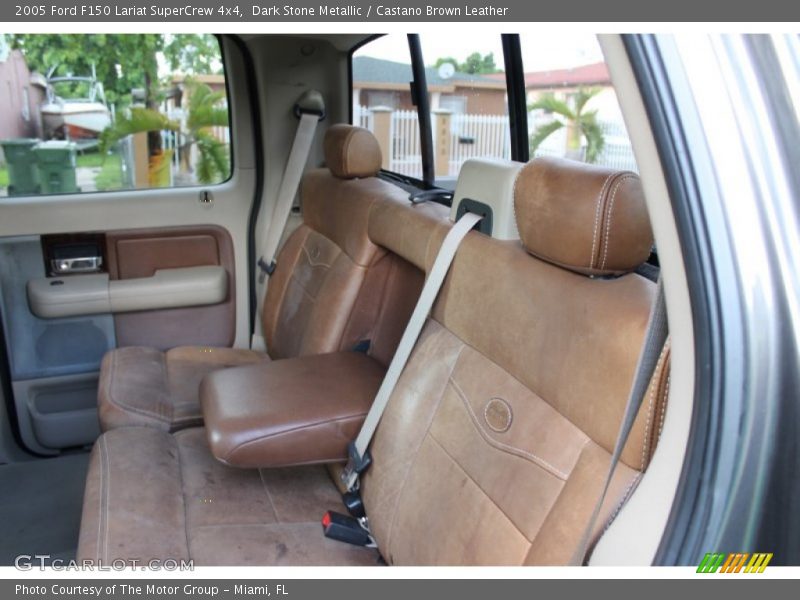 Dark Stone Metallic / Castano Brown Leather 2005 Ford F150 Lariat SuperCrew 4x4