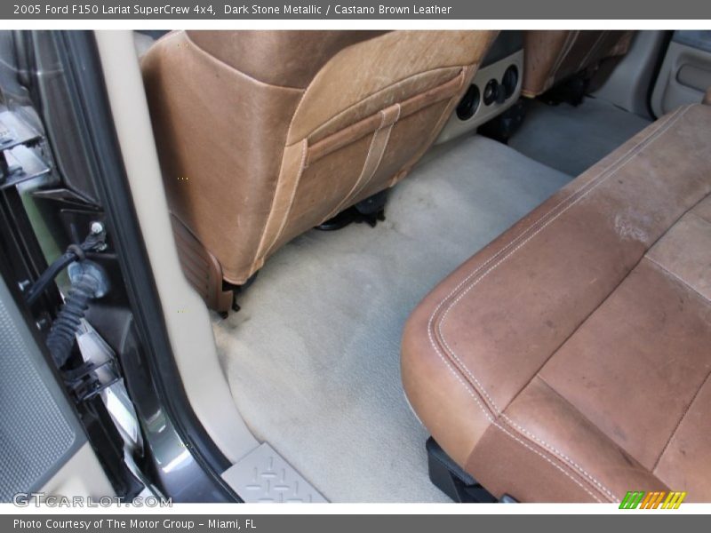 Dark Stone Metallic / Castano Brown Leather 2005 Ford F150 Lariat SuperCrew 4x4