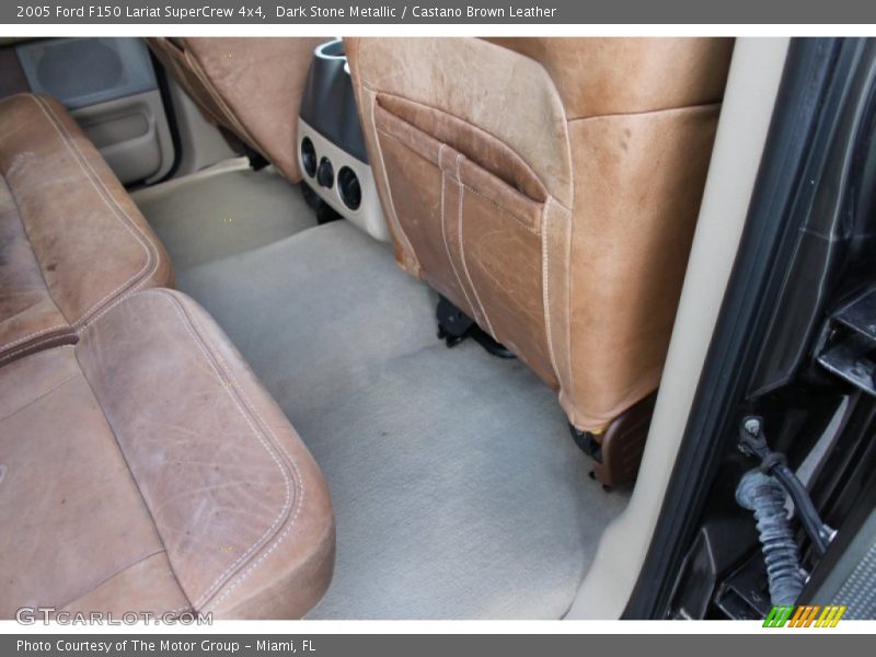 Dark Stone Metallic / Castano Brown Leather 2005 Ford F150 Lariat SuperCrew 4x4