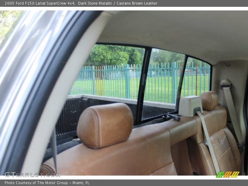 Dark Stone Metallic / Castano Brown Leather 2005 Ford F150 Lariat SuperCrew 4x4