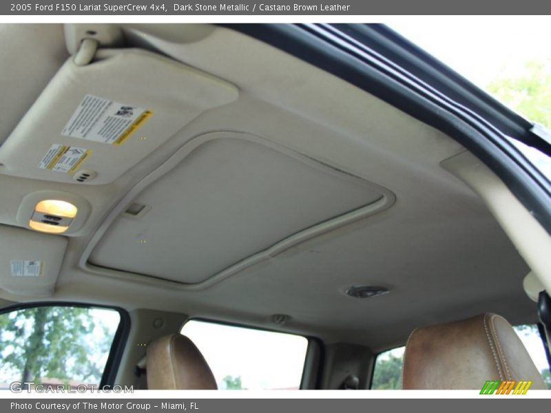 Dark Stone Metallic / Castano Brown Leather 2005 Ford F150 Lariat SuperCrew 4x4