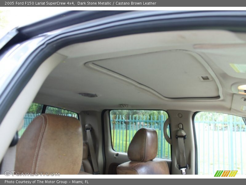 Dark Stone Metallic / Castano Brown Leather 2005 Ford F150 Lariat SuperCrew 4x4