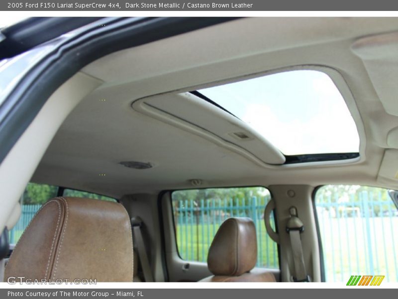 Dark Stone Metallic / Castano Brown Leather 2005 Ford F150 Lariat SuperCrew 4x4
