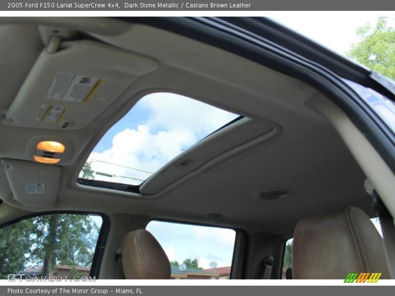 Dark Stone Metallic / Castano Brown Leather 2005 Ford F150 Lariat SuperCrew 4x4