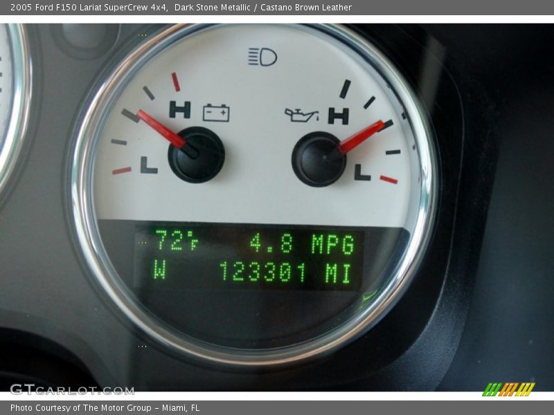 Dark Stone Metallic / Castano Brown Leather 2005 Ford F150 Lariat SuperCrew 4x4