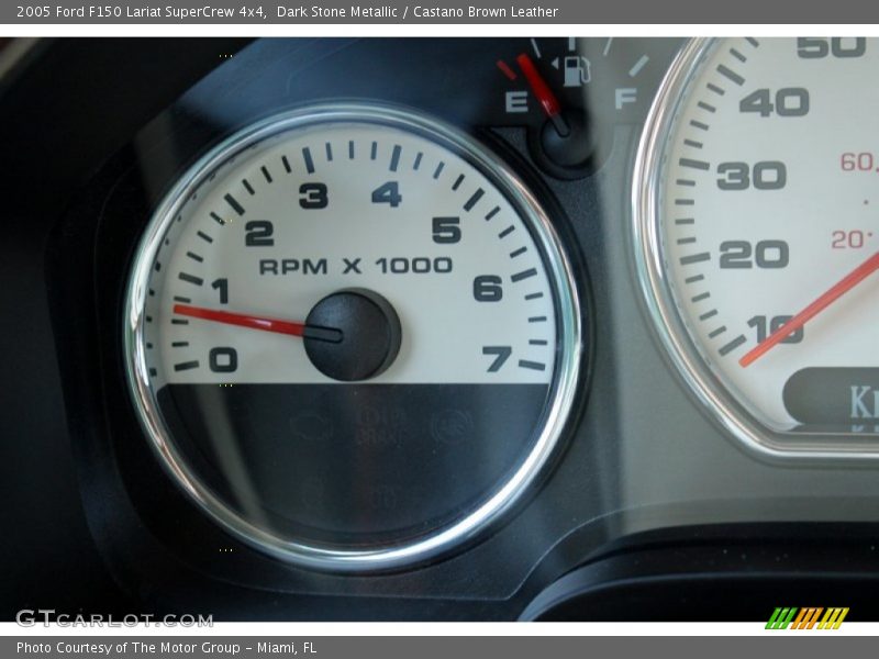 Dark Stone Metallic / Castano Brown Leather 2005 Ford F150 Lariat SuperCrew 4x4