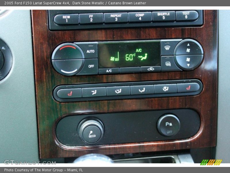 Dark Stone Metallic / Castano Brown Leather 2005 Ford F150 Lariat SuperCrew 4x4