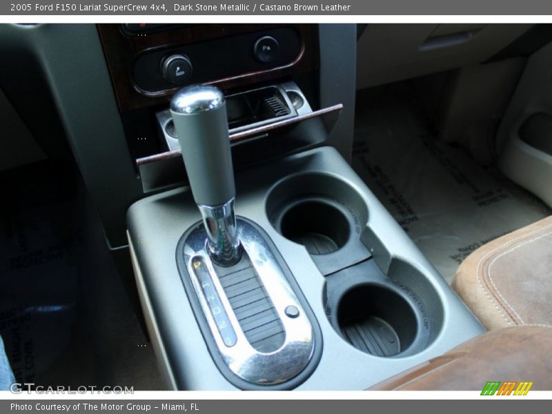 Dark Stone Metallic / Castano Brown Leather 2005 Ford F150 Lariat SuperCrew 4x4