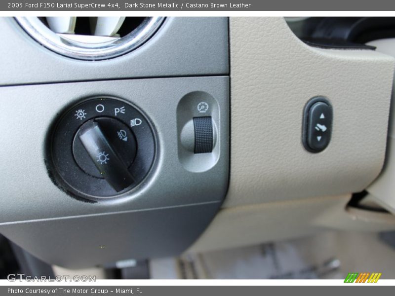 Dark Stone Metallic / Castano Brown Leather 2005 Ford F150 Lariat SuperCrew 4x4