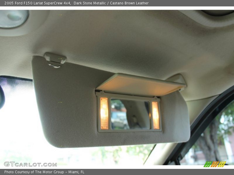 Dark Stone Metallic / Castano Brown Leather 2005 Ford F150 Lariat SuperCrew 4x4