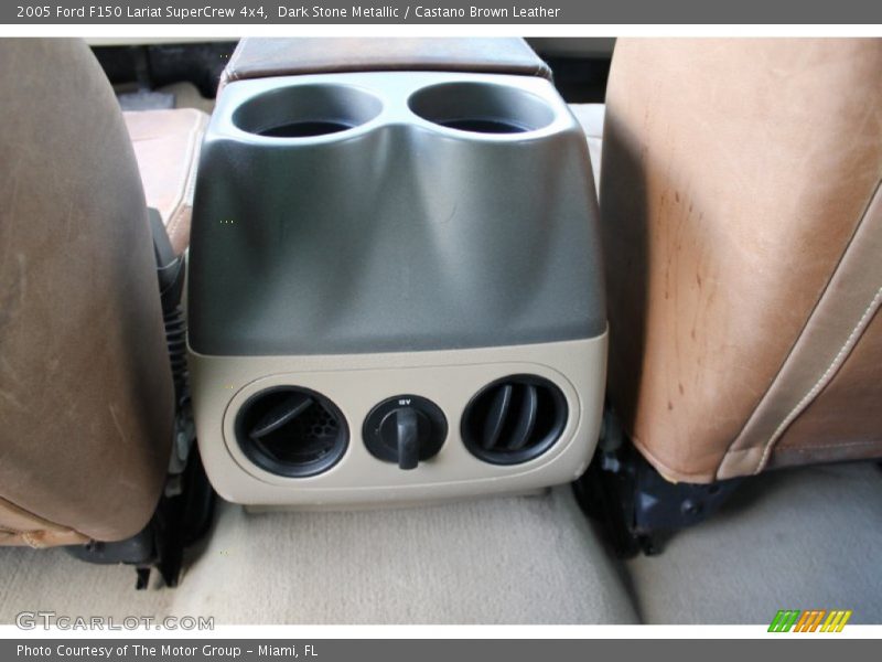 Dark Stone Metallic / Castano Brown Leather 2005 Ford F150 Lariat SuperCrew 4x4