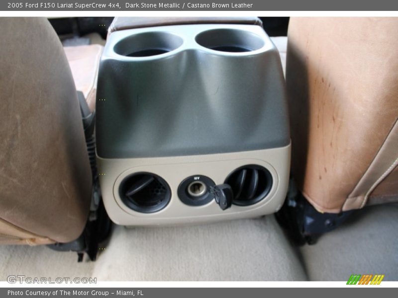 Dark Stone Metallic / Castano Brown Leather 2005 Ford F150 Lariat SuperCrew 4x4