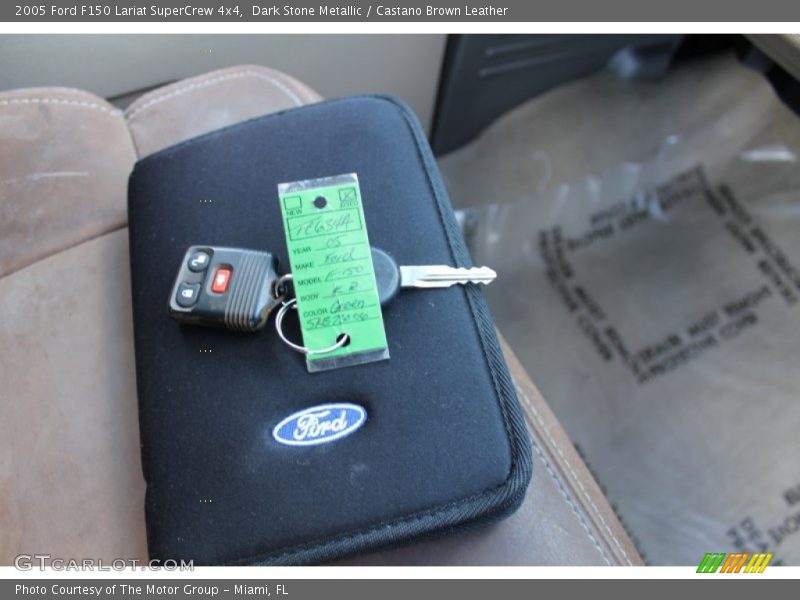 Dark Stone Metallic / Castano Brown Leather 2005 Ford F150 Lariat SuperCrew 4x4