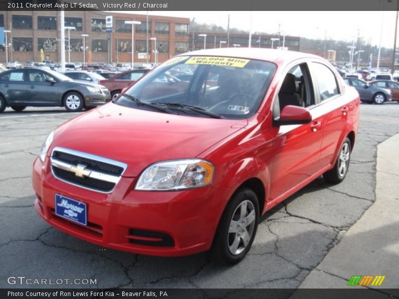 Victory Red / Charcoal 2011 Chevrolet Aveo LT Sedan