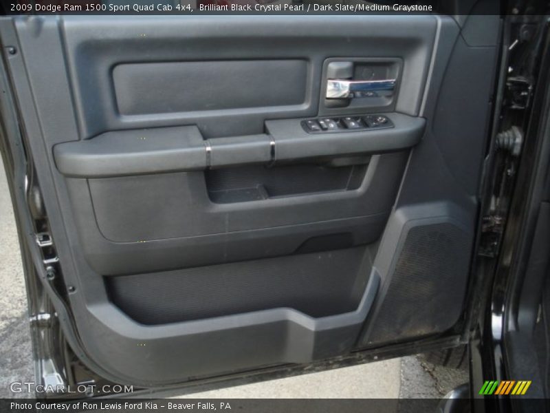 Brilliant Black Crystal Pearl / Dark Slate/Medium Graystone 2009 Dodge Ram 1500 Sport Quad Cab 4x4