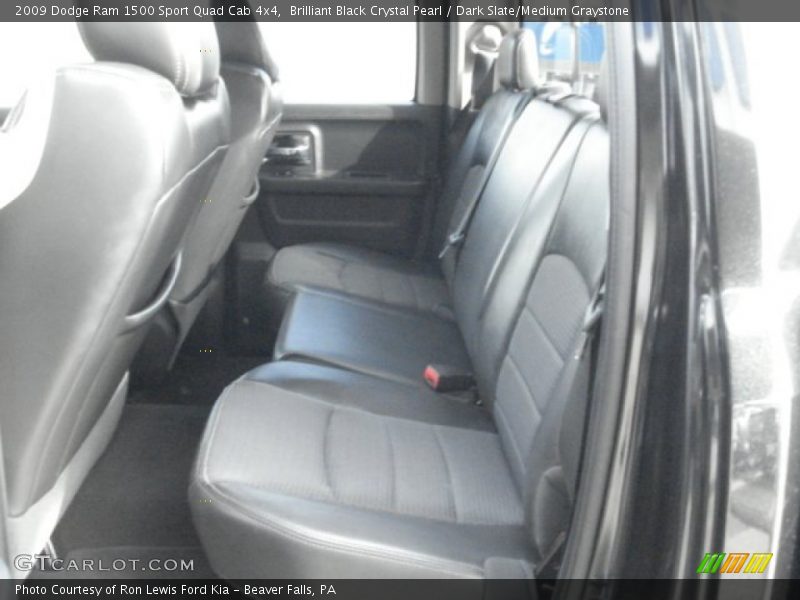 Brilliant Black Crystal Pearl / Dark Slate/Medium Graystone 2009 Dodge Ram 1500 Sport Quad Cab 4x4