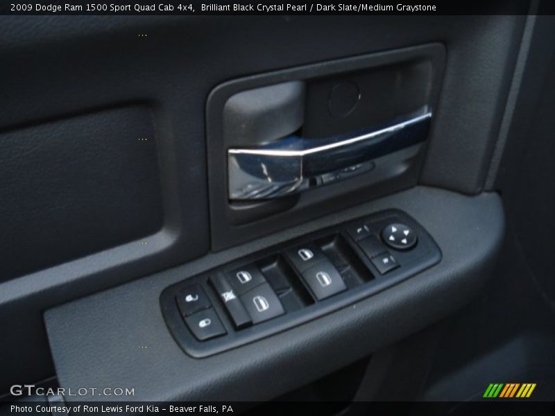 Brilliant Black Crystal Pearl / Dark Slate/Medium Graystone 2009 Dodge Ram 1500 Sport Quad Cab 4x4