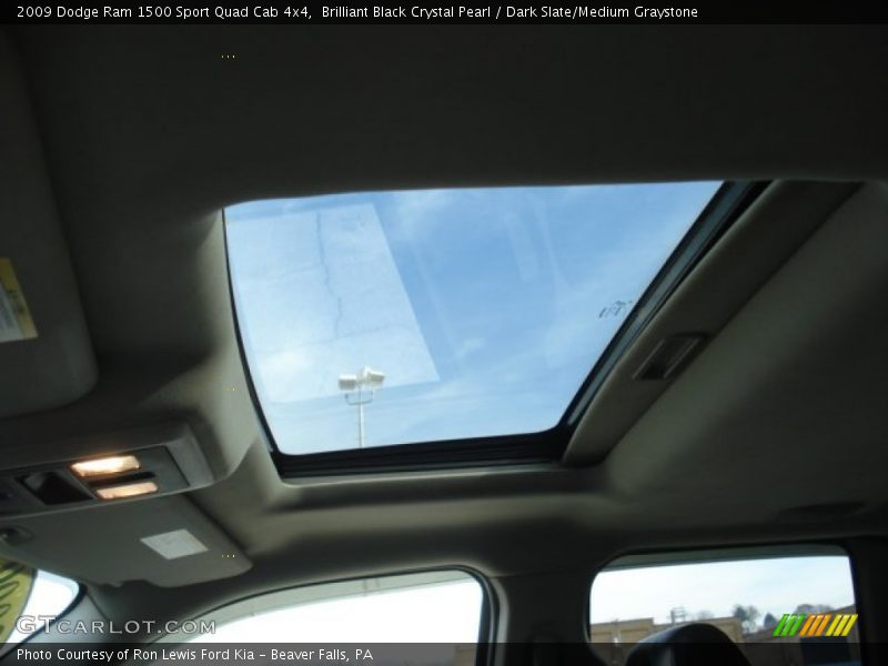 Brilliant Black Crystal Pearl / Dark Slate/Medium Graystone 2009 Dodge Ram 1500 Sport Quad Cab 4x4
