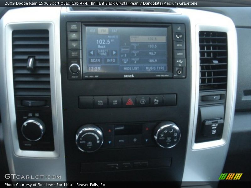 Brilliant Black Crystal Pearl / Dark Slate/Medium Graystone 2009 Dodge Ram 1500 Sport Quad Cab 4x4
