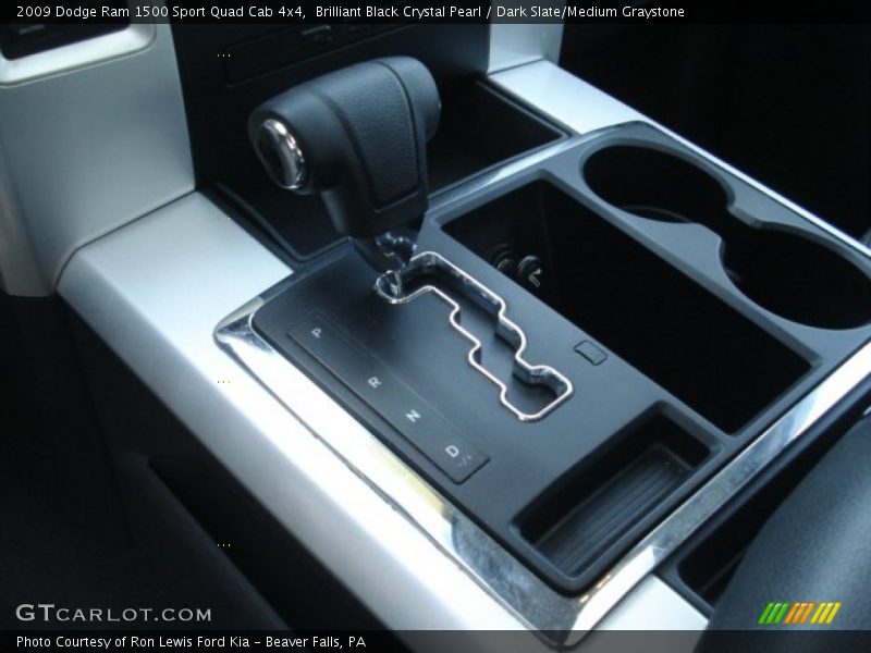 Brilliant Black Crystal Pearl / Dark Slate/Medium Graystone 2009 Dodge Ram 1500 Sport Quad Cab 4x4