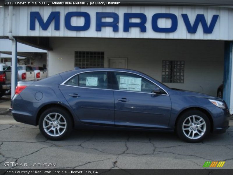 Atlantis Blue Metallic / Jet Black/Titanium 2013 Chevrolet Malibu LT